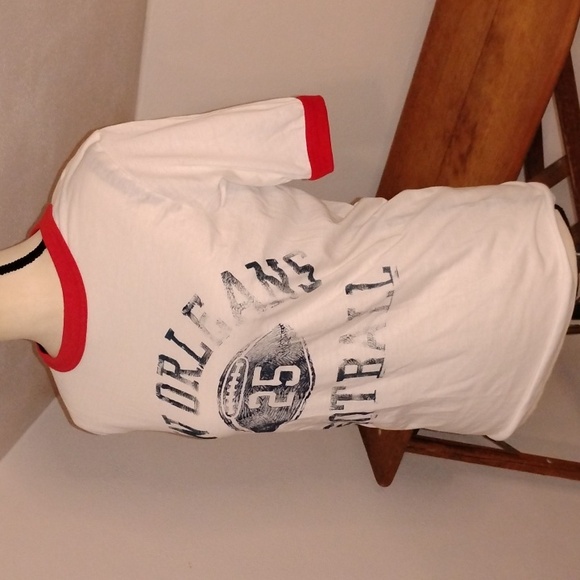 Vintage "New Orleans Football" Ringer Tshirt QLT BRAND USA MEDIUM - Picture 5 of 9
